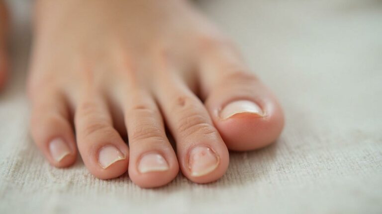 Gros plan sur des pieds avec des ongles soignés et bien entretenus