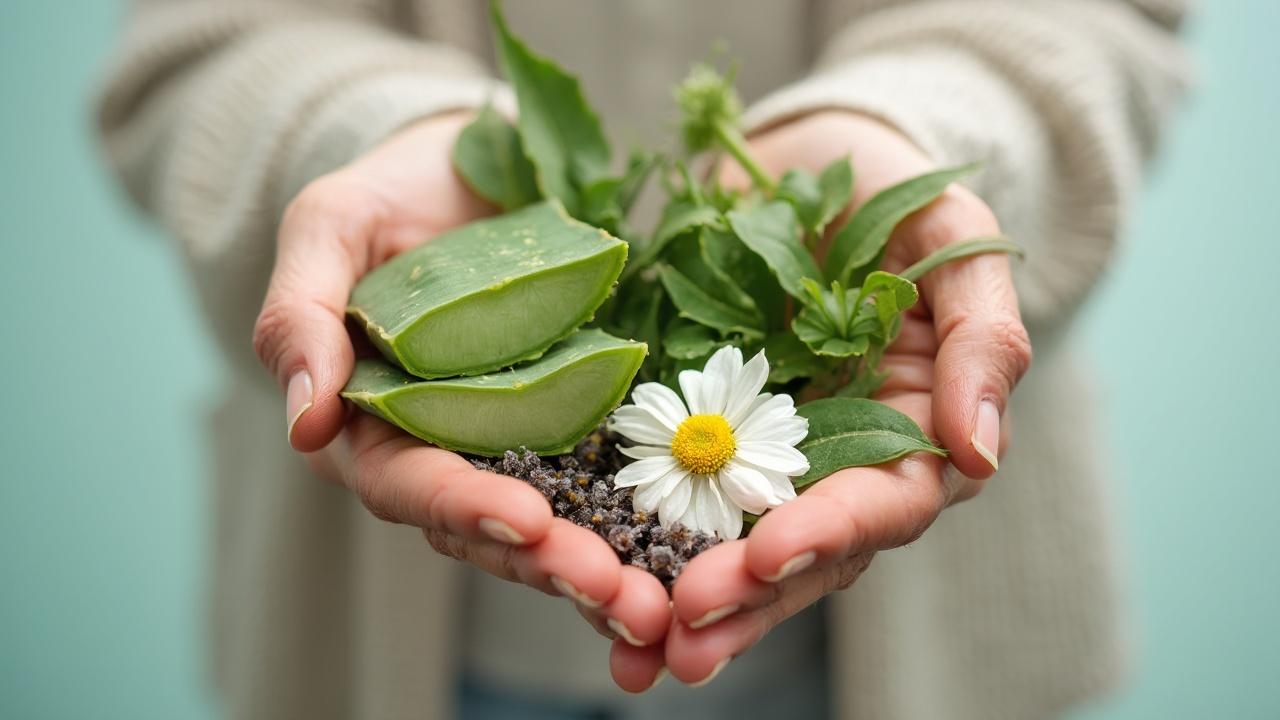 Mains tenant délicatement des plantes et fleurs soignées avec soin