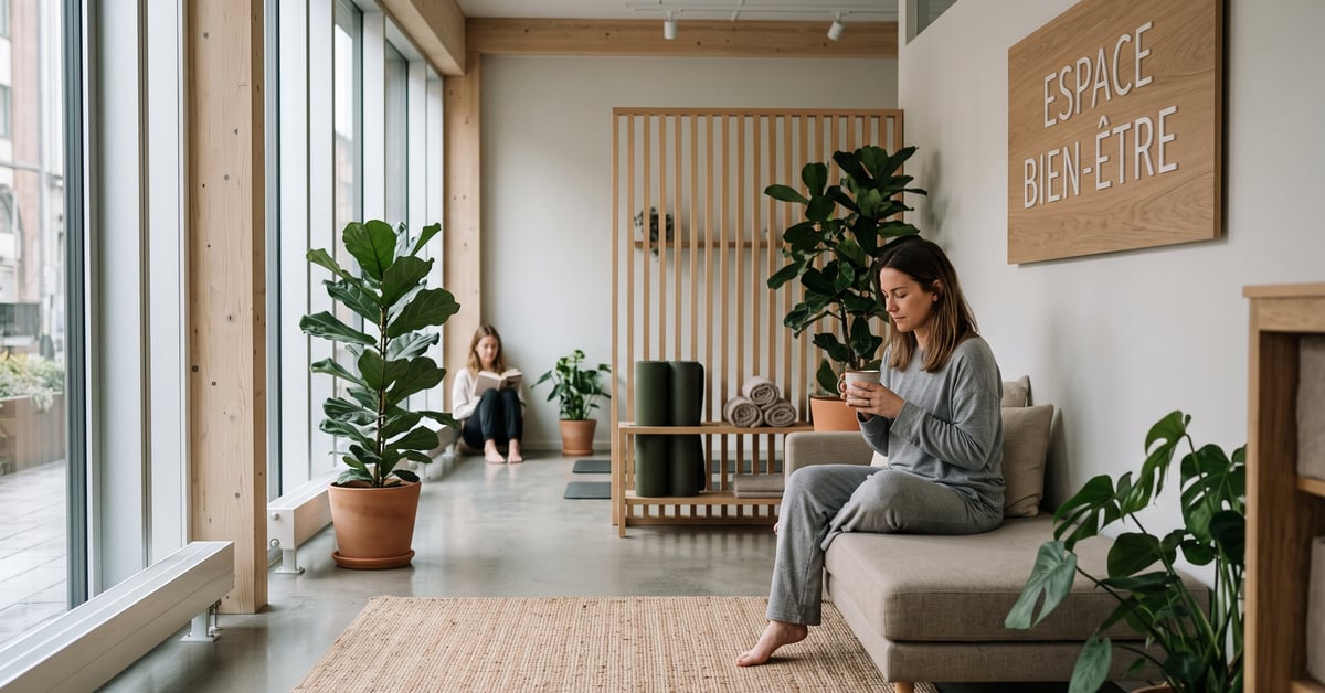 Espace bien-être aménagé à la maison avec une ambiance douce et apaisante