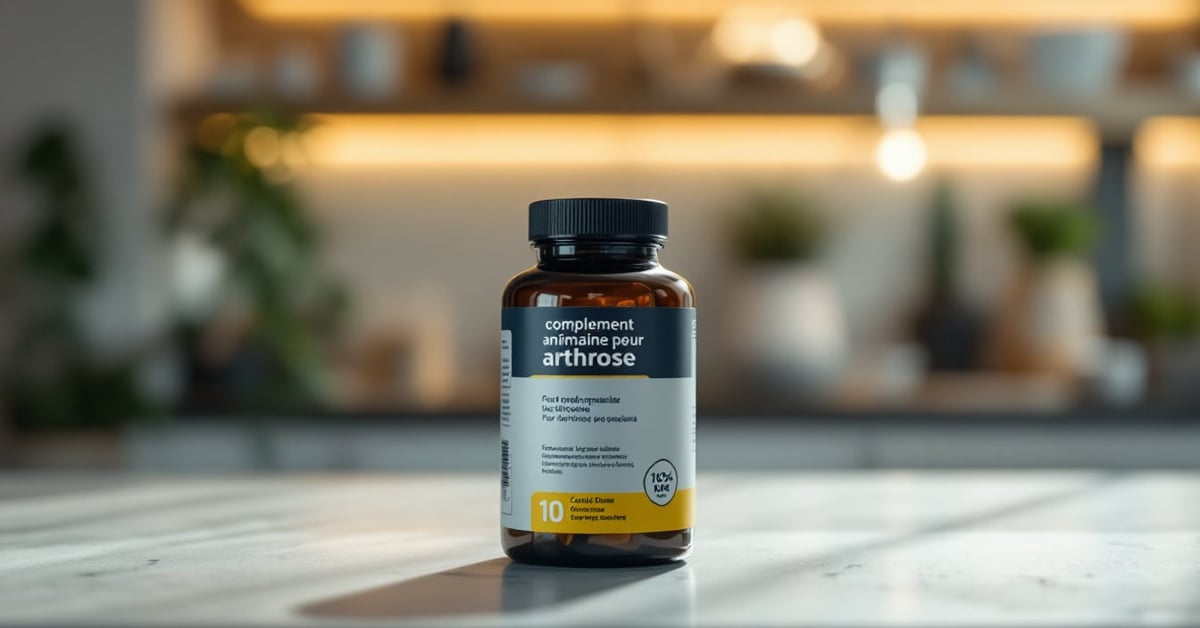 Compléments alimentaires pour l'arthrose : gélules, capsules et comprimés naturels sur fond épuré