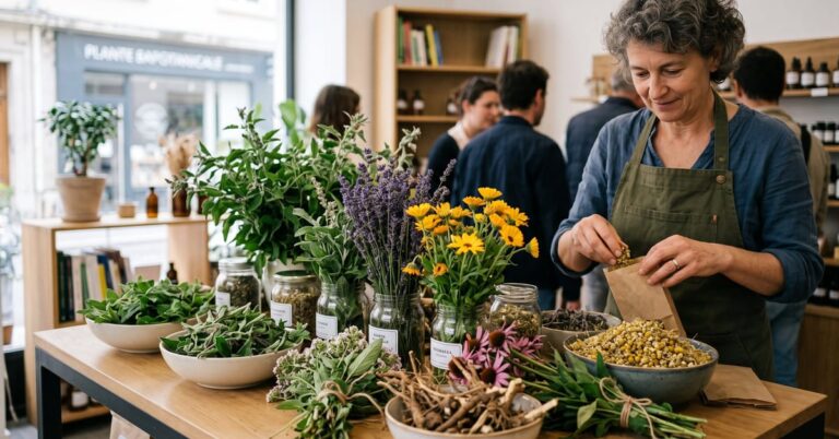 Plantes médicinales fraîches cultivées dans un jardin naturel — plante medicinale